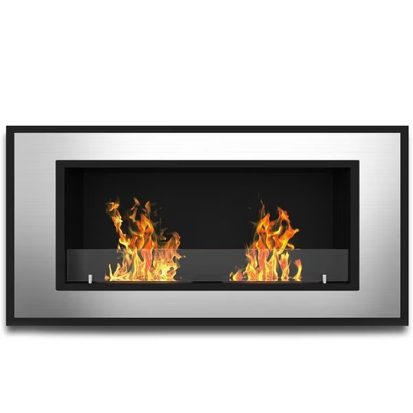 Moda Flame ER8005-MF 47 in. Lugo Ventless Built In Recessed Bio Ethanol Wall Mounted Fireplace, Moda Flame, Mfr#: ER8005-MF